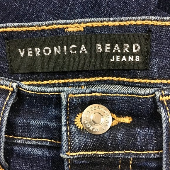 Veronica Beard Carolyn Cropped Boot-cut Jeans Dark Vintage Wash - Picture 8 of 12